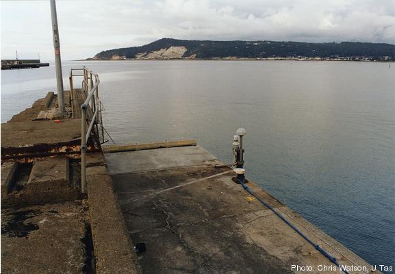 Photo of Burnie tide gauge installation (credit Chris Watson)