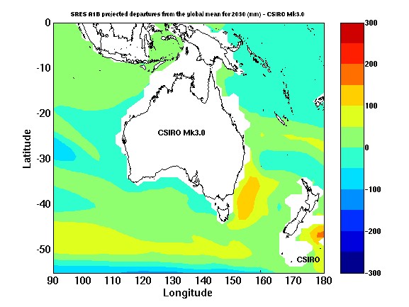 Csiro Map Sea-level Rise :: CSIRO & ACECRC